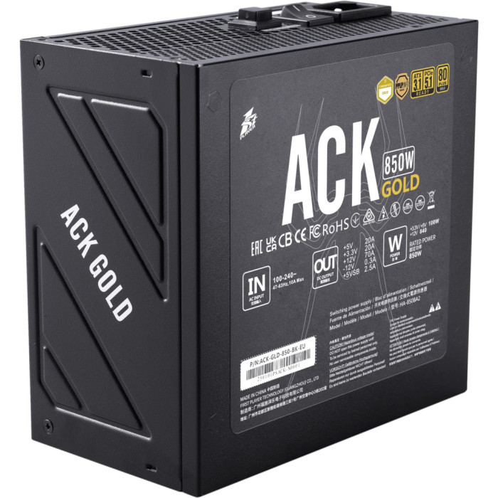 Блок живлення 1stPlayer 850W (ACK-GLD-850-BK-EU)