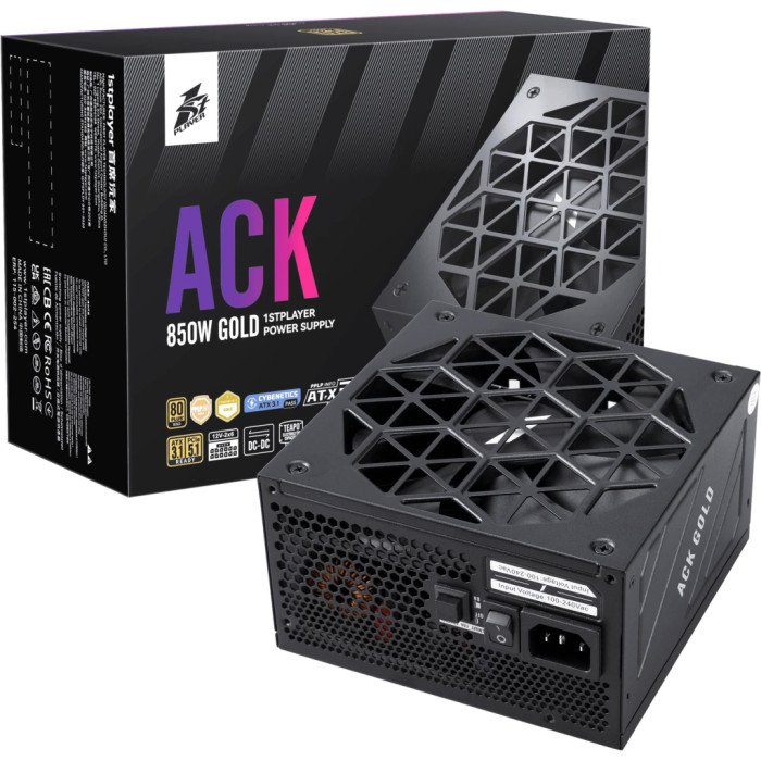 Блок живлення 1stPlayer 850W (ACK-GLD-850-BK-EU)