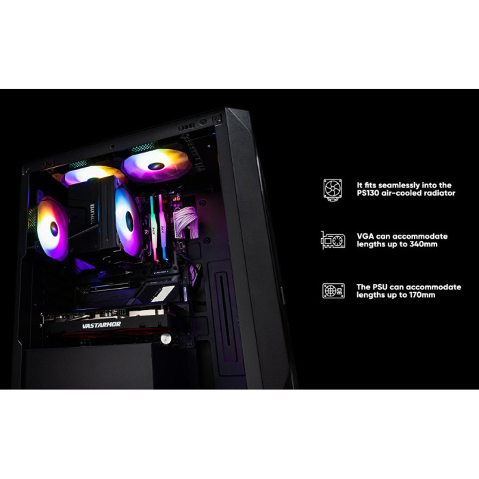 Корпус для ПК 1stPlayer AY7-BK-4F1