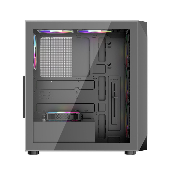 Корпус для ПК 1stPlayer AY7-BK-4F1