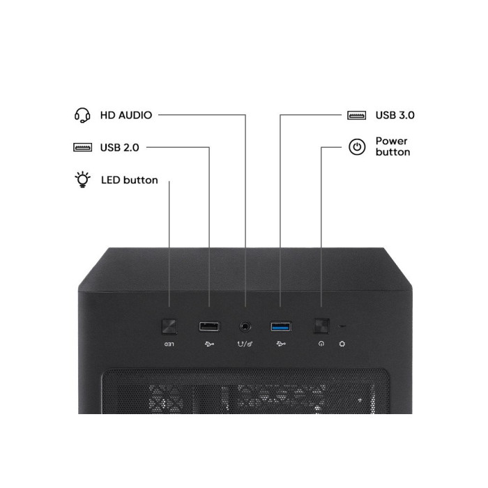 Корпус для ПК 1stPlayer AY7-BK-4F1