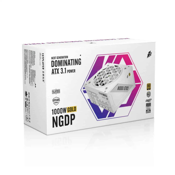 Блок живлення 1stPlayer 1000W (NGDP-GLD-1000-WH-EU)