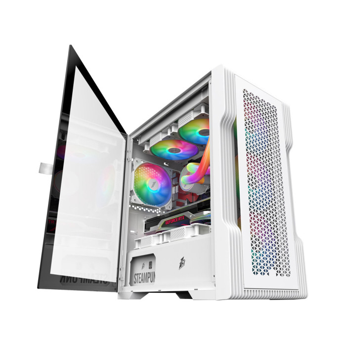 Корпус для ПК 1stPlayer T3-WH-4F1-W