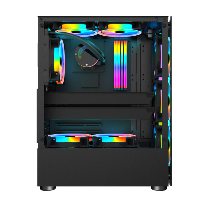 Корпус для ПК 1stPlayer V2-A-BK-4F1