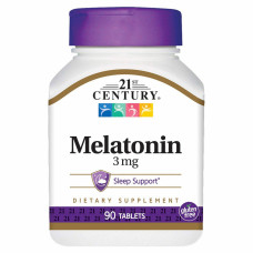 Вітамінно-мінеральний комплекс 21st Century Мелатонін, 3 мг, Melatonin, 90 таблеток (CEN-21240)