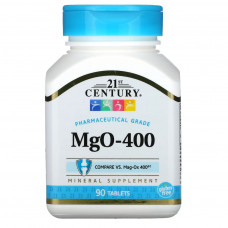 Мінерали 21st Century Магній, 400 мг, Magnesium, 90 таблеток (CEN-27072)