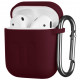 Чохол 2E для Apple AirPods Pure Color Silicone Imprint 1.5 мм Marsala (2E-AIR-PODS-IBSI-1.5-M)