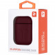 Чохол 2E для Apple AirPods Pure Color Silicone Imprint 1.5 мм Marsala (2E-AIR-PODS-IBSI-1.5-M)