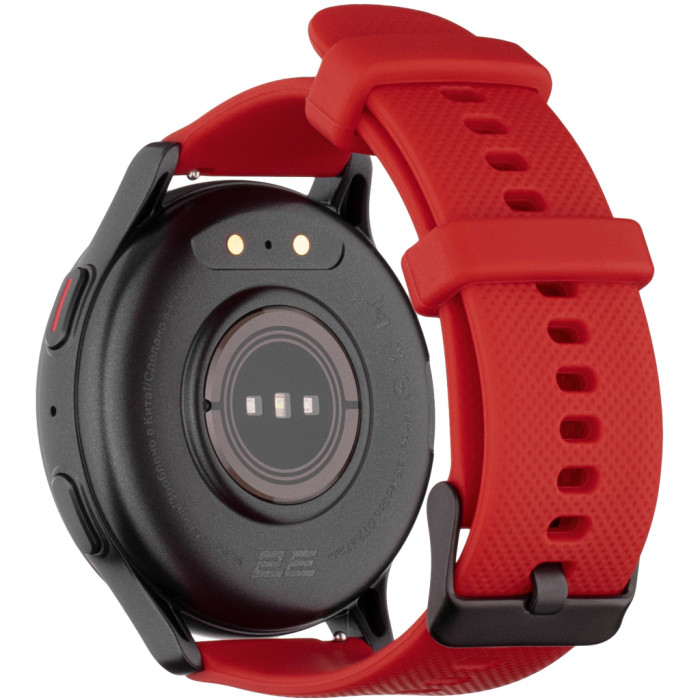 Смарт-годинник 2E Motion GT2 47mm Black-red + ремінець зелений (2E-CWW21BKRD-WS)