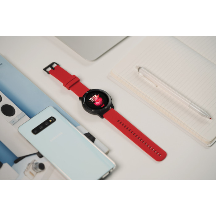 Смарт-годинник 2E Motion GT2 47mm Black-red + ремінець зелений (2E-CWW21BKRD-WS)