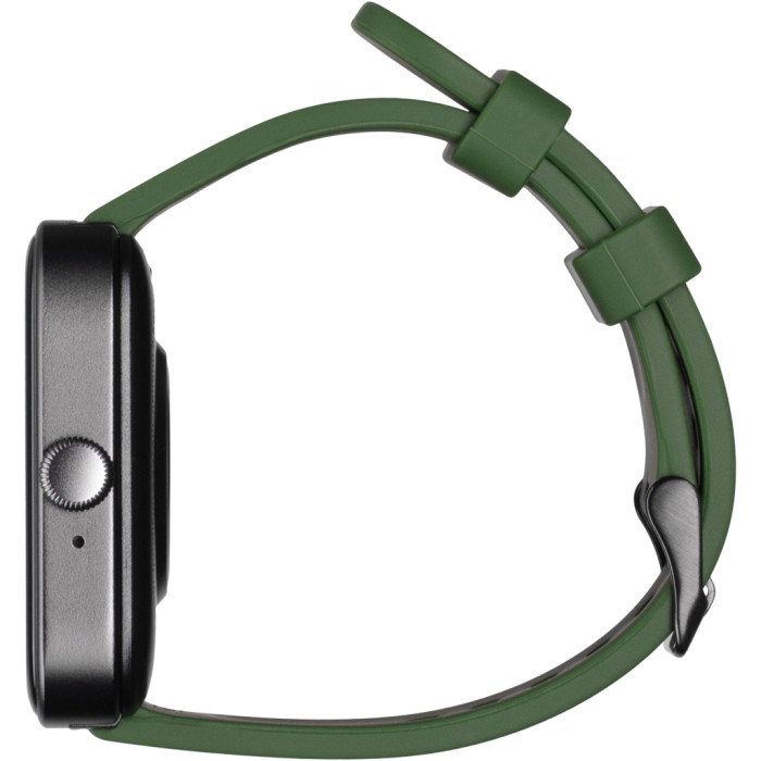 Смарт-годинник 2E Alpha SQ Music Edition 46mm Black-Green + ремінець сірий (2E-CWW40BKGN-WS)