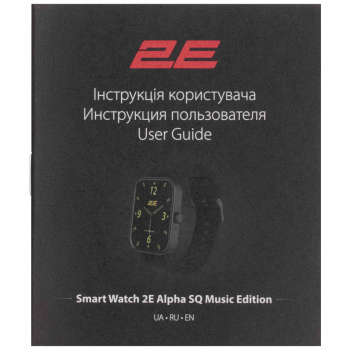 Смарт-годинник 2E Alpha SQ Music Edition 46mm Black-Green (2E-CWW40BKGN)