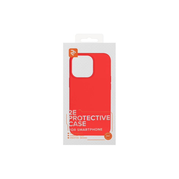 Чохол до мобільного телефона 2E Apple iPhone 14 Pro , Liquid Silicone, Red (2E-IPH-14PR-OCLS-RD)