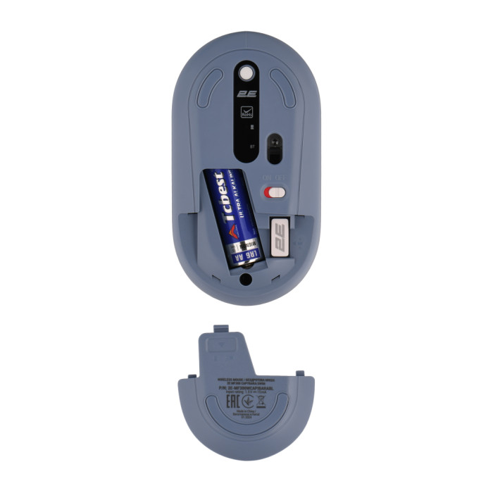 Мишка 2E MF300 CAPYBARASWIM Silent Wireless/Bluetooth Blue (2E-MF300WCAPIBARABL)