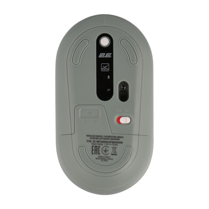 Мишка 2E MF300 CAPYBARATANGERINE Silent Wireless/Bluetooth Green (2E-MF300WCAPIBARAGN)