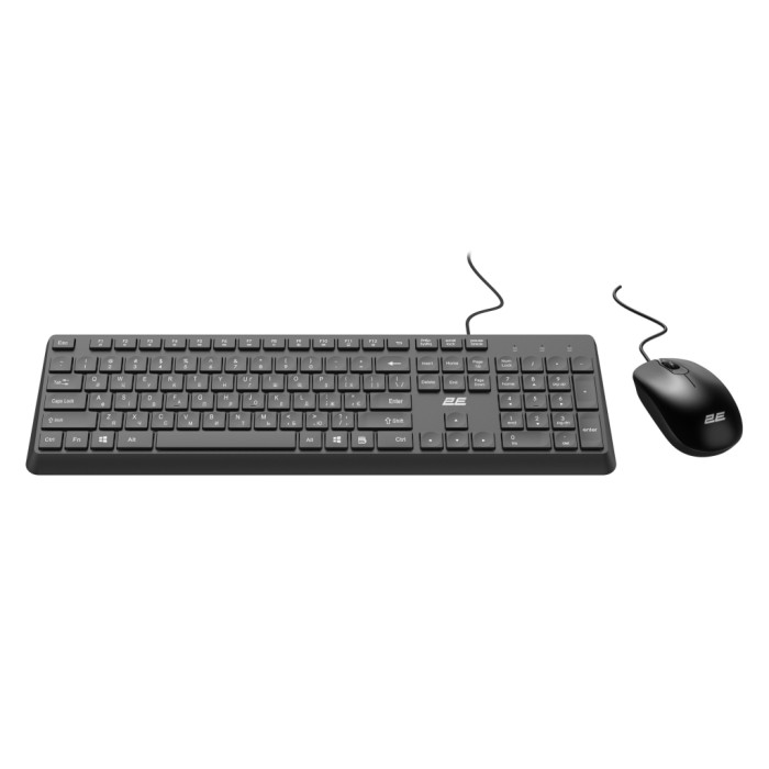 Комплект 2E MK405 USB UA Black (2E-MK405UBK)