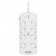 Мережевий фільтр живлення 2E 8XSchuko, 3G*1.5мм, 4*USB-A, 3м, white (2E-SP815M3USBWH)