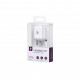 Зарядний пристрій 2E USB Wall Charger USB:DC5V/2.1A +кабель MicroUSB 2.4A, white (2E-WC1USB2.1A-CM)