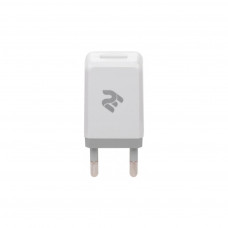 Зарядний пристрій 2E USB Wall Charger USB:DC5V/2.1A, white (2E-WC1USB2.1A-W)