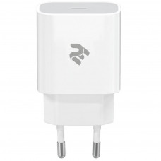 Зарядний пристрій 2E USB-C Wall Charger PD3.0 DC5V/3A, 20W, white (2E-WC1USBC20W-W)