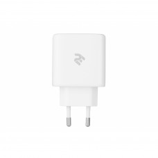 Зарядний пристрій 2E USB Wall Charger QC, PD, Max 30W, white (2E-WC2USB30W-W)