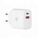 Зарядний пристрій 2E USB Wall Charger QC, PD, Max 30W, white (2E-WC2USB30W-W)