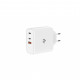 Зарядний пристрій 2E USB-C Wall Charger GaN 65W, white (2E-WC3USB65W-W)