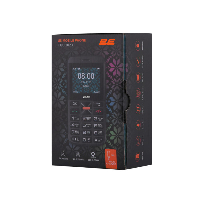 Мобільний телефон 2E T180 MAX Black (688130251051)