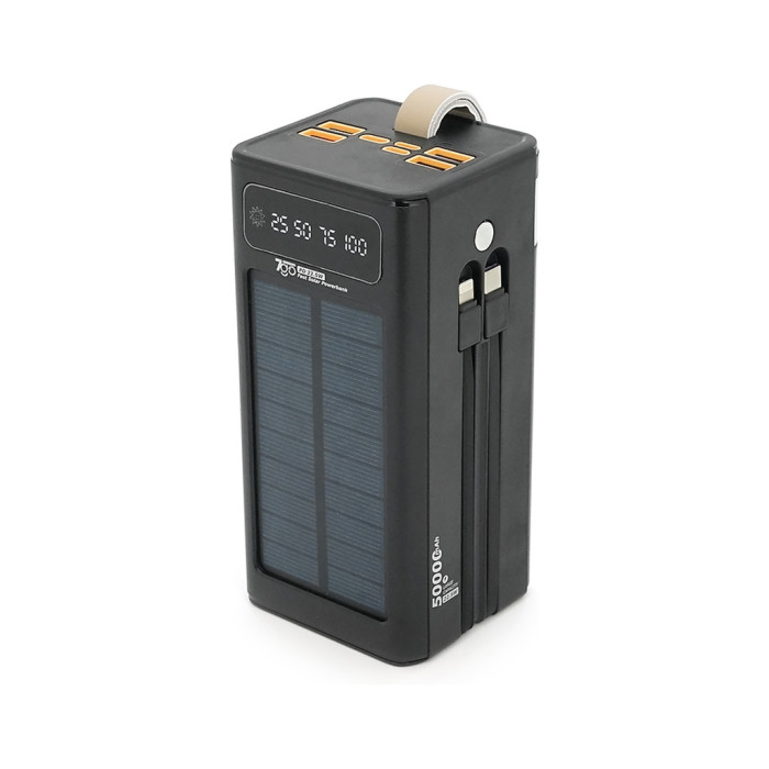 Батарея універсальна 7GO 50000mAh PD/22.5 Solar Black (GPW-01 / 45006)