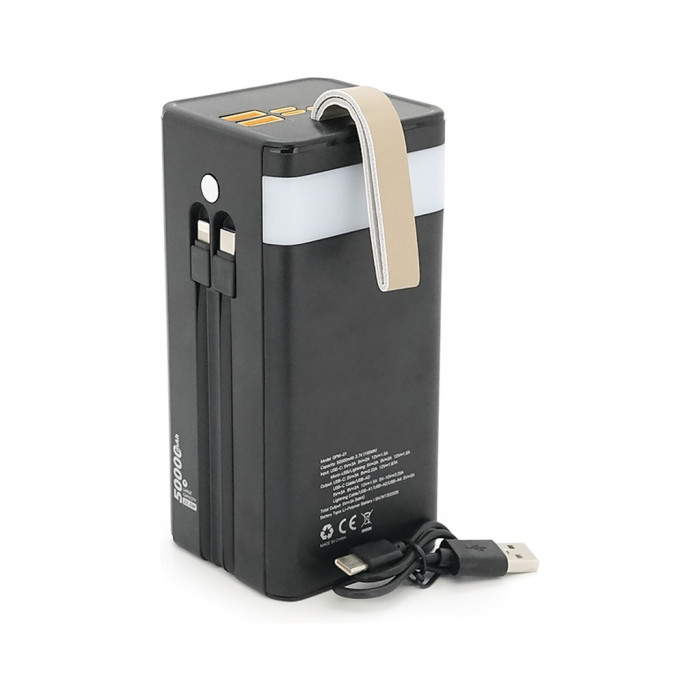 Батарея універсальна 7GO 50000mAh PD/22.5 Solar Black (GPW-01 / 45006)