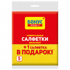 Серветки для прибирання Бонус віскозні 5 шт. (4823071621242)