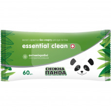 Вологі серветки Сніжна Панда Essential Clean Ромашка 60 шт. (4820183970558)