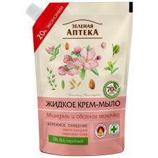 Рідке мило Зелена Аптека Мигдаль і вівсяне молочко дой-пак 460 мл (4823015935428)