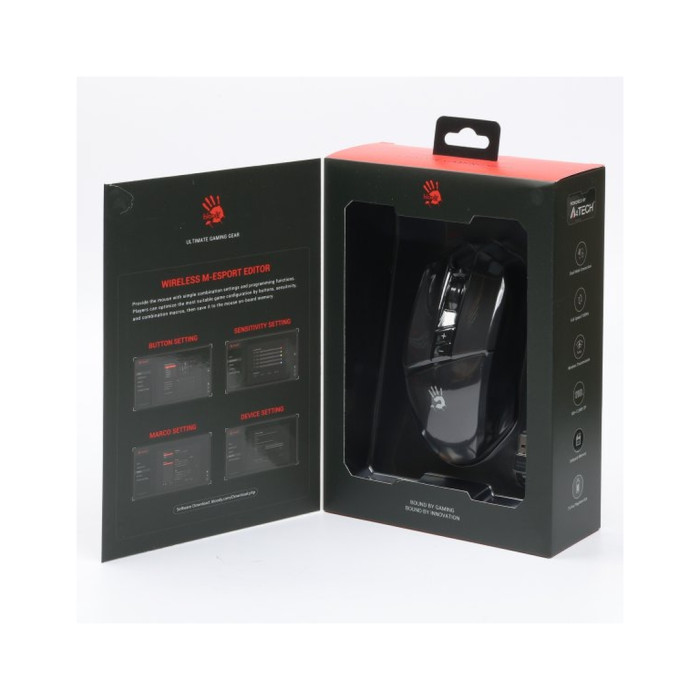 Мишка A4Tech Bloody R36 Ultra Wireless Stone Black (4711421000178)