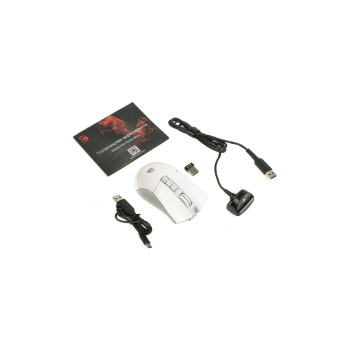 Мишка A4Tech Bloody R90 Plus Wireless Greyish White (4711421001731)