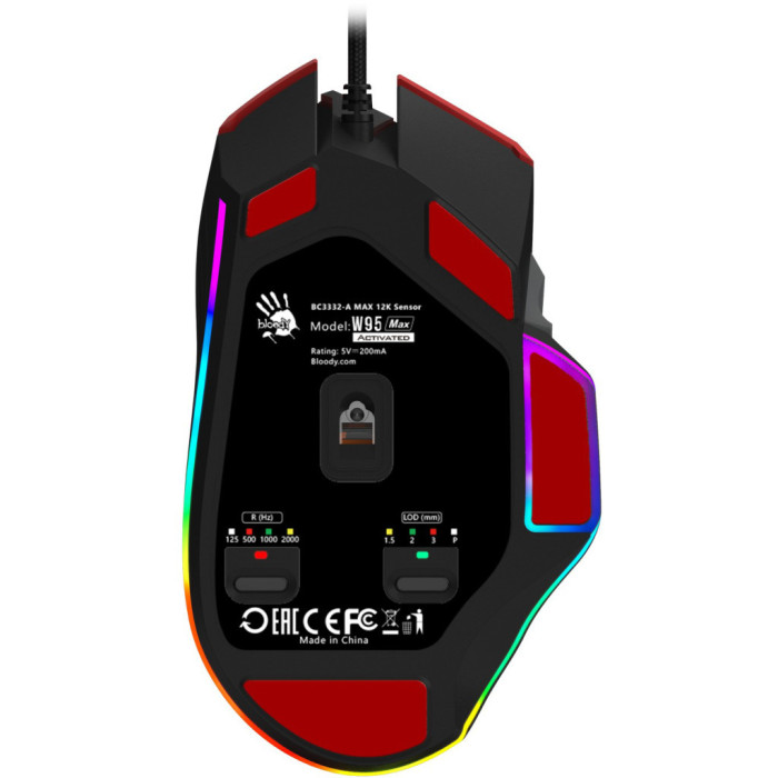 Мишка A4Tech Bloody W95 Max RGB Activated USB Sports Red (4711421985581)
