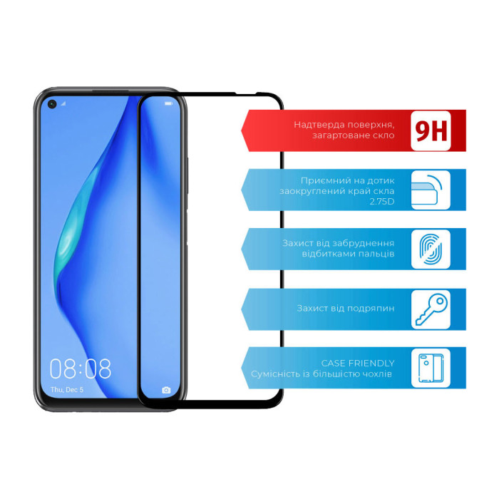 Скло захисне ACCLAB Full Glue Huawei P40 Lite (1283126508264)