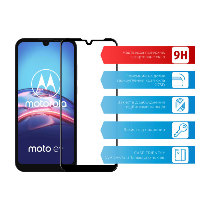Скло захисне ACCLAB Full Glue MOTO E6s (1283126509025)