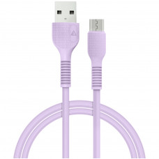 Дата кабель USB 2.0 AM to Micro 5P 1.2m AL-CBCOLOR-M1PP Purple ACCLAB (1283126518126)