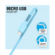 Дата кабель USB 2.0 AM to Micro 5P 1.2m AL-CBCOLOR-M1BL Blue ACCLAB (1283126518133)