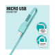 Дата кабель USB 2.0 AM to Micro 5P 1.2m AL-CBCOLOR-M1MT Mint ACCLAB (1283126518140)