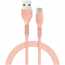 Дата кабель USB 2.0 AM to Micro 5P 1.2m AL-CBCOLOR-M1PH Peach ACCLAB (1283126518164)