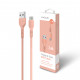 Дата кабель USB 2.0 AM to Micro 5P 1.2m AL-CBCOLOR-M1PH Peach ACCLAB (1283126518164)