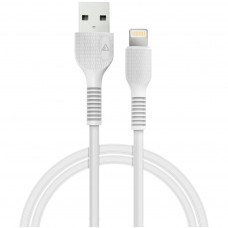 Дата кабель USB 2.0 AM to Lightning 1.2m AL-CBCOLOR-L1WT White ACCLAB (1283126518225)