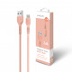 Дата кабель USB 2.0 AM to Type-C 1.2m AL-CBCOLOR-T1BK Peach ACCLAB (1283126518263)