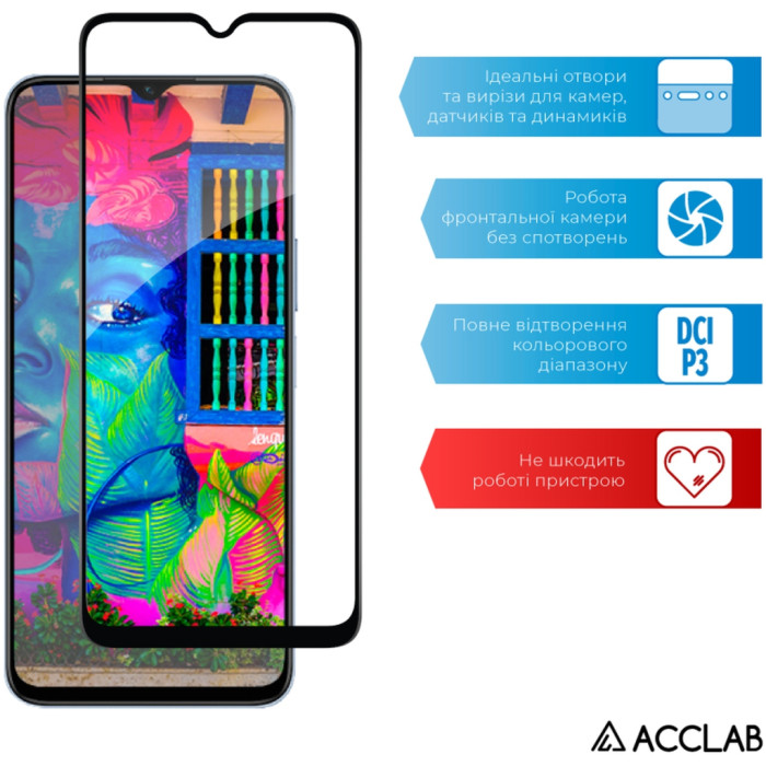 Скло захисне ACCLAB Full Glue Samsung M23 5G Black (1283126527043)