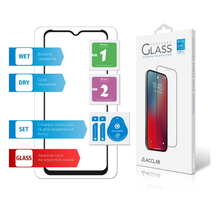 Скло захисне ACCLAB Full Glue Tecno Spark 8T (1283126542244)