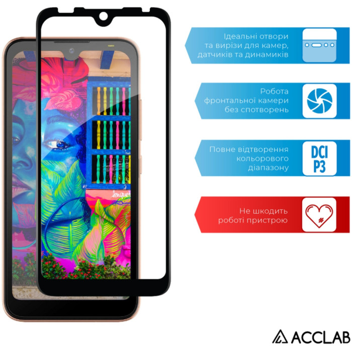 Скло захисне ACCLAB Full Glue Tecno Pop 5 Go Black (1283126573347)