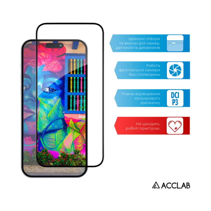 Скло захисне ACCLAB Full Glue Apple iPhone 15 Plus (1283126575303)