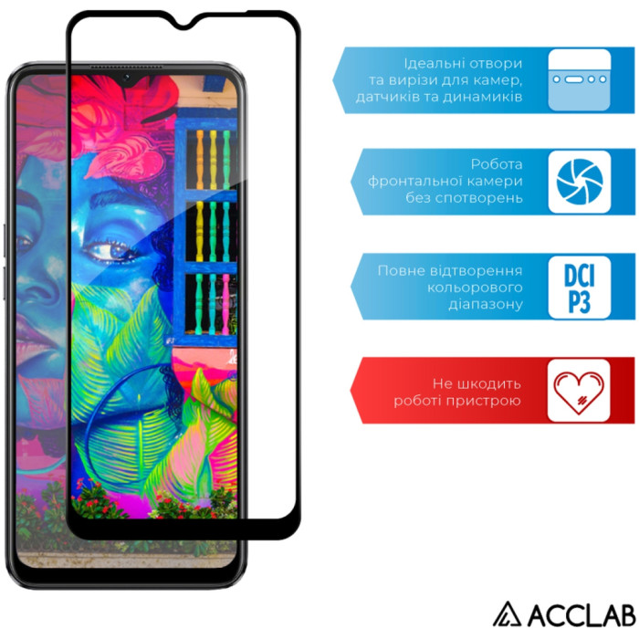 Скло захисне ACCLAB Full Glue Oppo A77S Black (1283126576768)